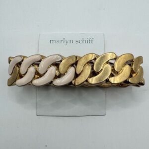 Marlyn Schiff Gold and Cream Link Bracelet